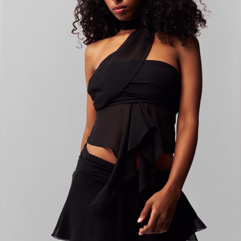 Guizio Chiffon Wrap Around Top
